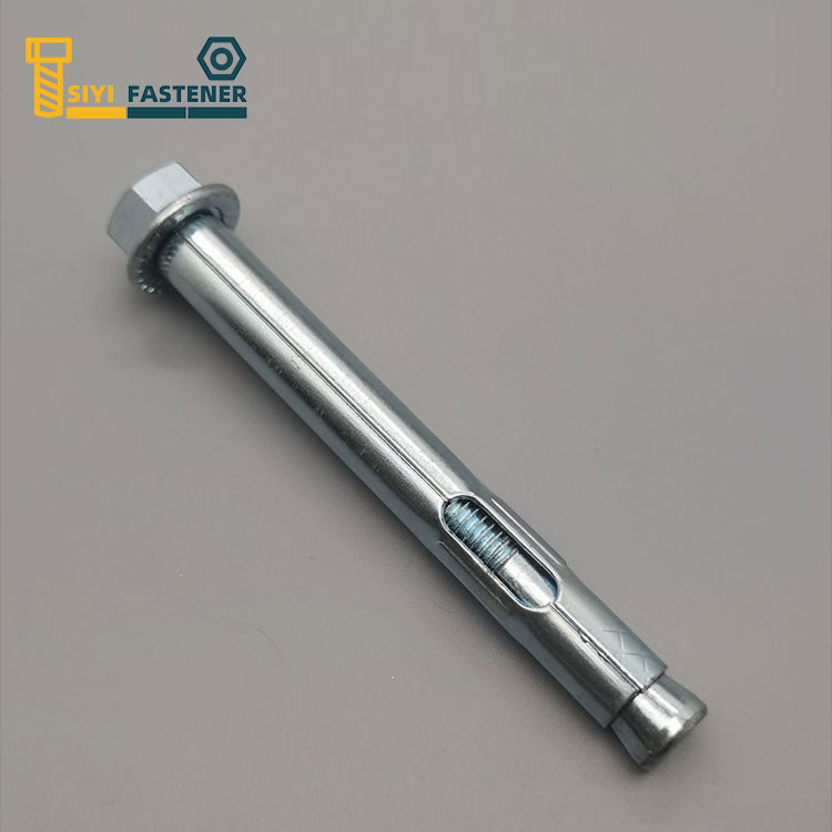 Carbon Steel Bulewhite Zinc Plated Sleeve Anchor na may Flange Nut