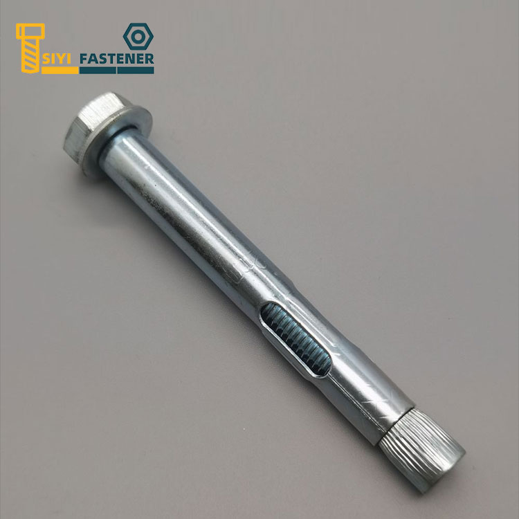 Carbon Steel Bulewhite Zinc Plated Sleeve Anchor na may Hex Bolt at Conical Nut