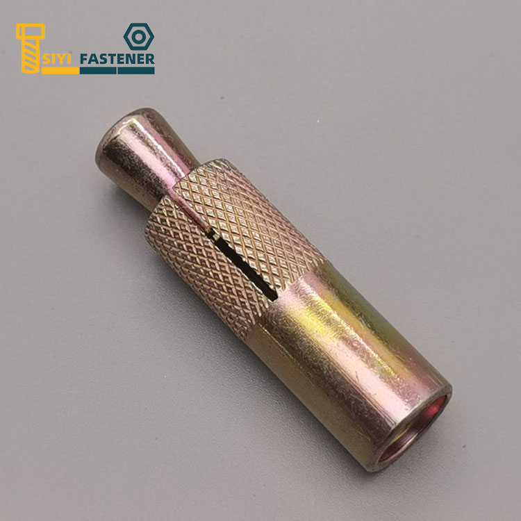 Carbon Steel Yellow Zinc Plated Cut Anchor na may Knurling