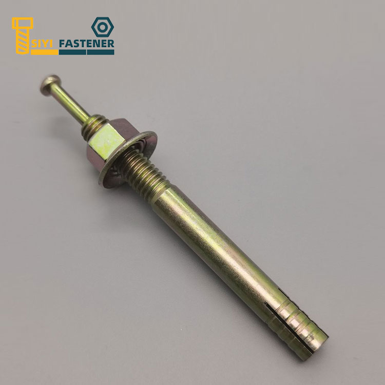 Carbon Steel Yellow Zinc Plated Pin Anchor na may Conical Washer