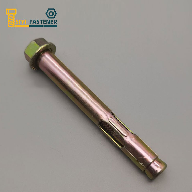 Carbon Steel Yellow Zinc Plated Sleeve Anchor na may Flange Nut