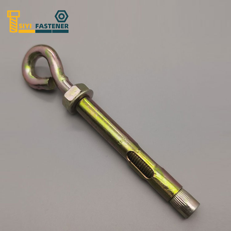 Carbon Steel Zinc Plated Sleeve Anchor na may Conical Nut at O ​​Hook
