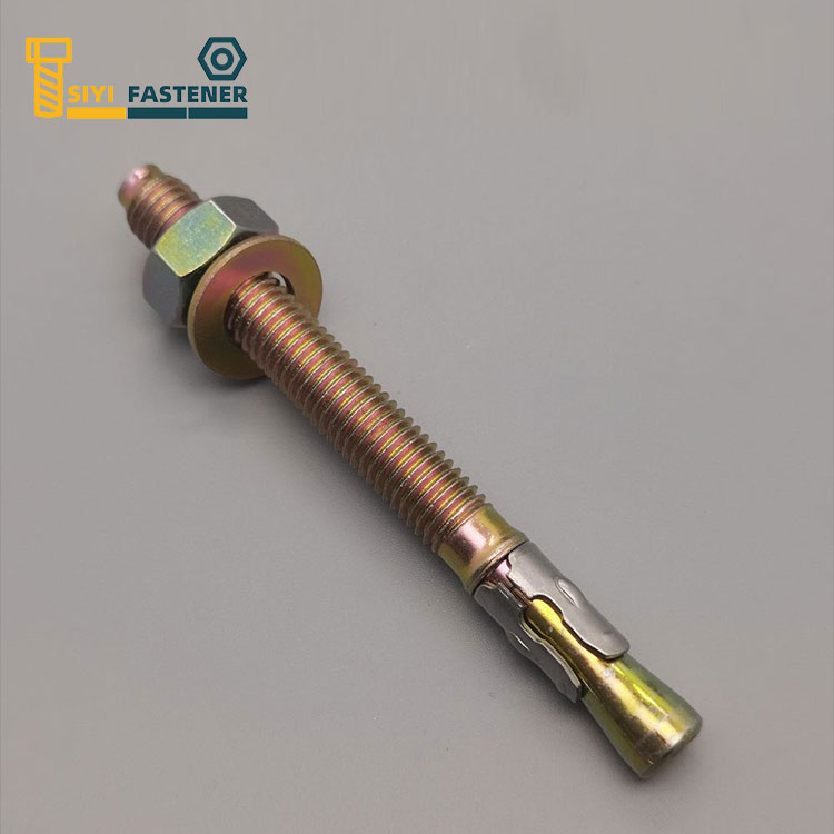 Carbon Steel Zinc Plated Wedge Anchor na may Stainless Steel Clip