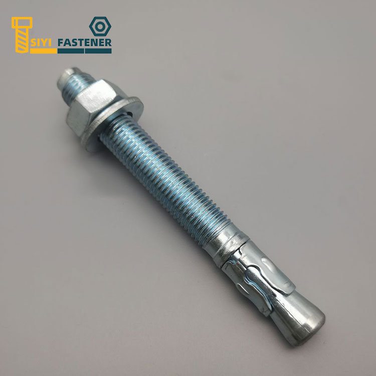 Carbon Steel Zinc Plated Wedge Anchor na may Tatlong Points Clip